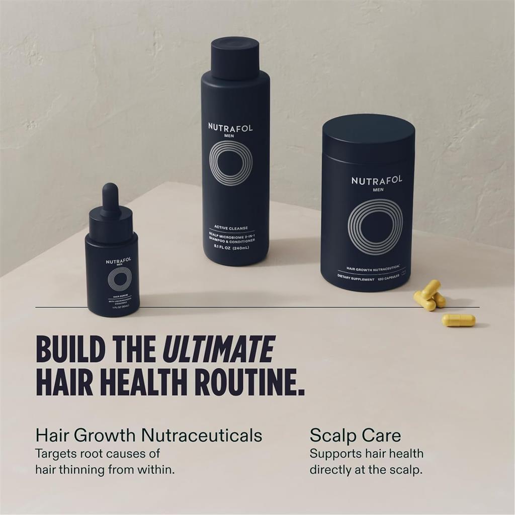 Nutrafol Men Hair Growth Supplements, Ages 18-49, 1-Month Bottle