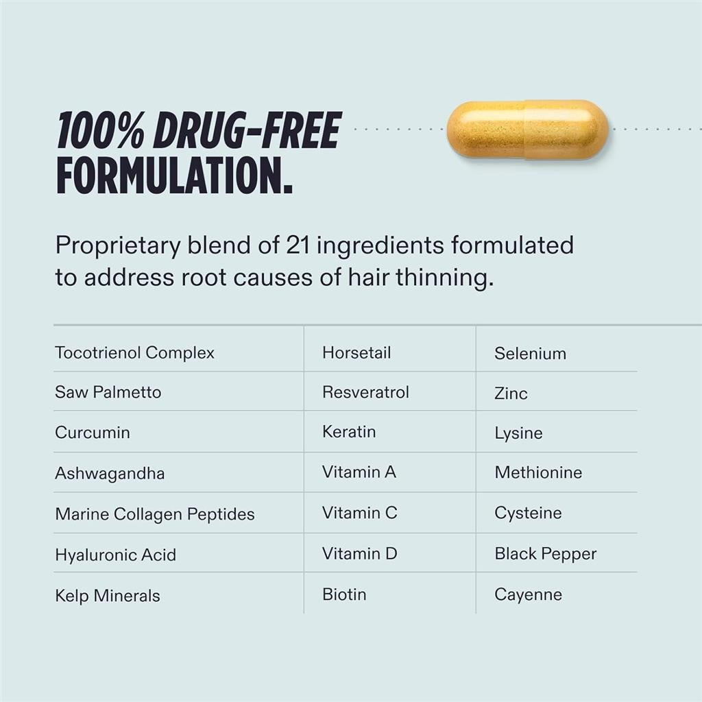 Nutrafol Men Hair Growth Supplements, Ages 18-49, 1-Month Bottle
