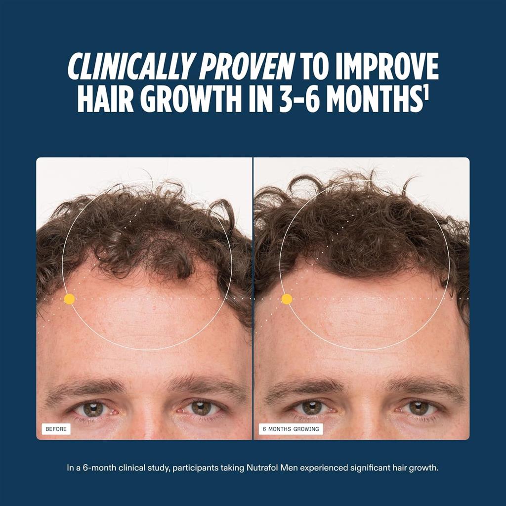 Nutrafol Men Hair Growth Supplements, Ages 18-49, 1-Month Bottle